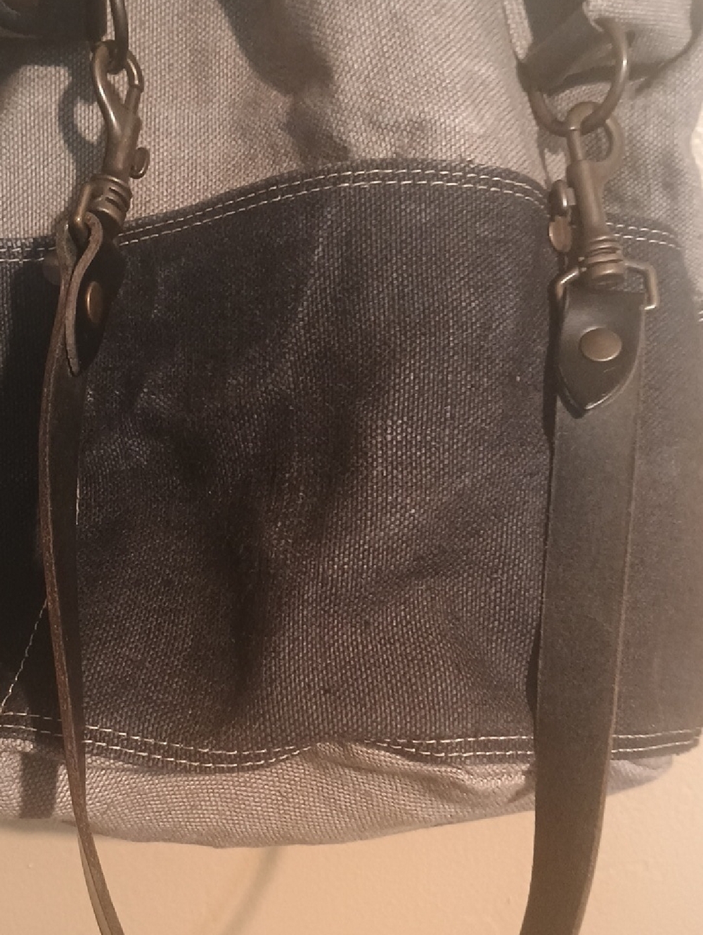 Tampico Made in France Brown Canvas Tote - Picture 4 of 6